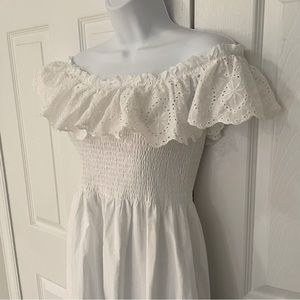 NWT Aqua by Bloomingdales White Eyelet Sundress